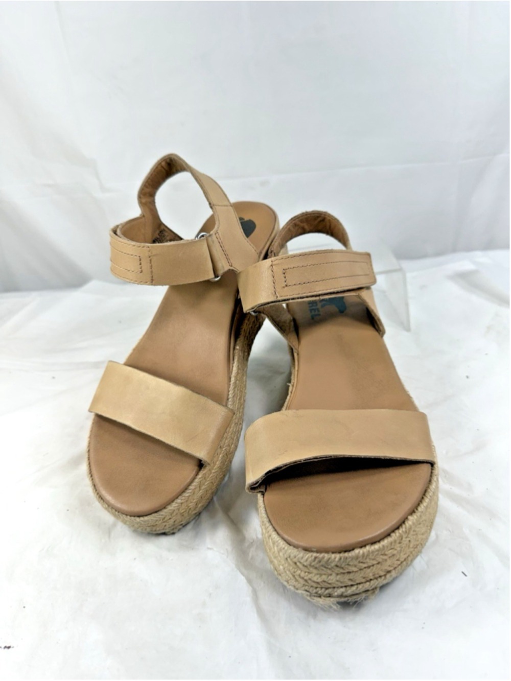 Sorel Cameron Wedge Cork Slingback Sandal Size 7 BEIGE - Picture 2 of 16